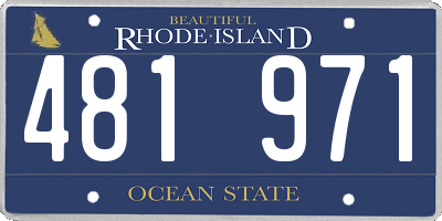 RI license plate 481971