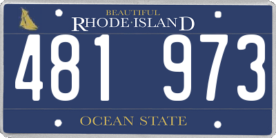 RI license plate 481973