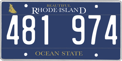 RI license plate 481974