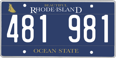 RI license plate 481981