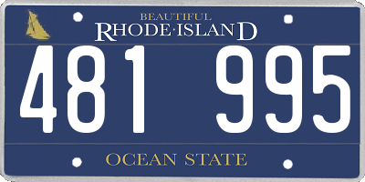 RI license plate 481995