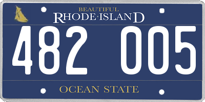 RI license plate 482005
