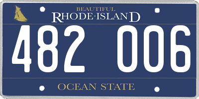 RI license plate 482006