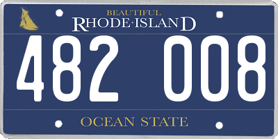 RI license plate 482008