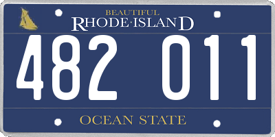 RI license plate 482011