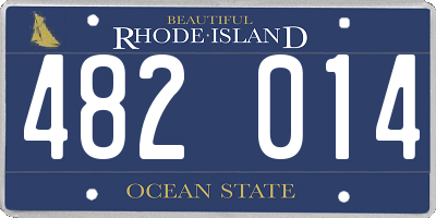RI license plate 482014