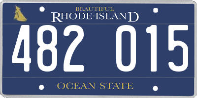 RI license plate 482015