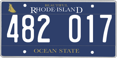 RI license plate 482017