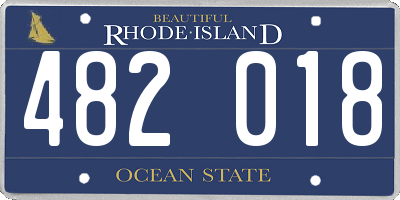 RI license plate 482018