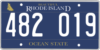 RI license plate 482019