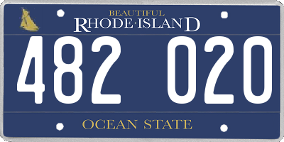 RI license plate 482020