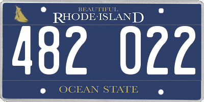 RI license plate 482022
