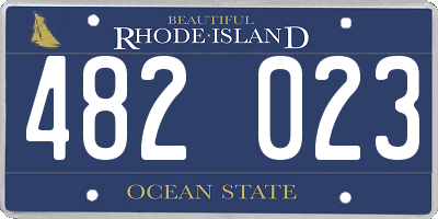 RI license plate 482023