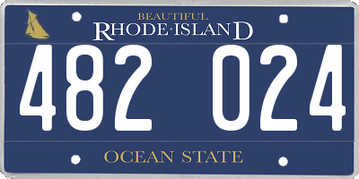 RI license plate 482024