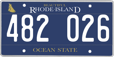 RI license plate 482026