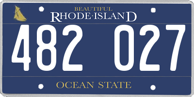 RI license plate 482027