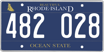 RI license plate 482028