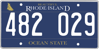 RI license plate 482029