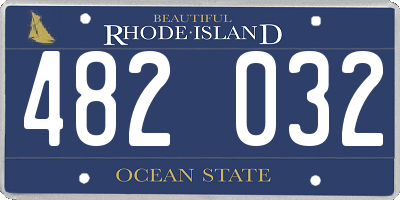 RI license plate 482032