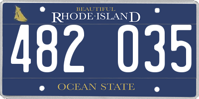 RI license plate 482035