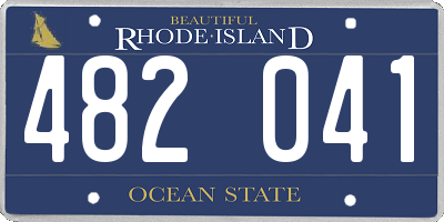 RI license plate 482041