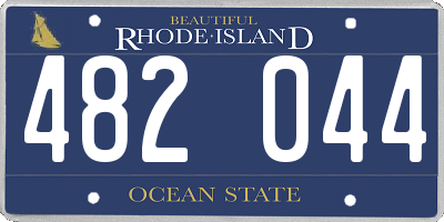 RI license plate 482044