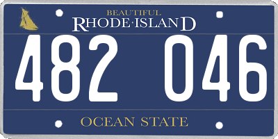 RI license plate 482046