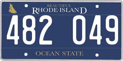RI license plate 482049