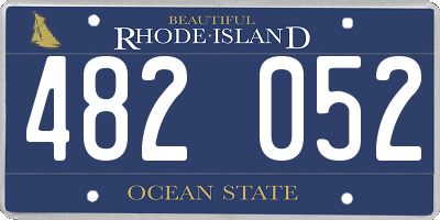 RI license plate 482052