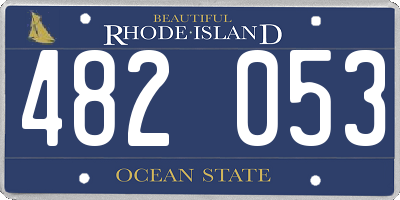 RI license plate 482053