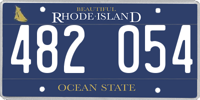 RI license plate 482054