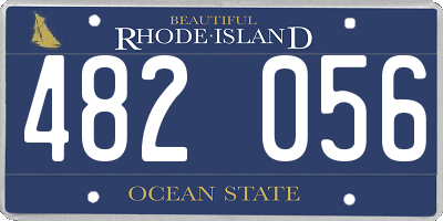 RI license plate 482056