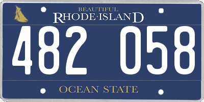 RI license plate 482058