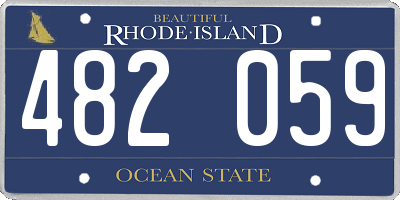 RI license plate 482059