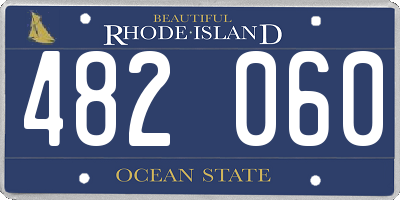 RI license plate 482060