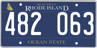 RI license plate 482063