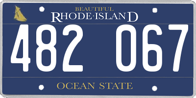 RI license plate 482067