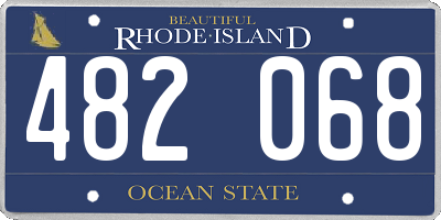 RI license plate 482068