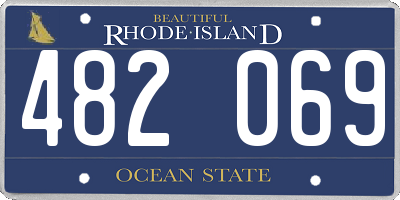 RI license plate 482069