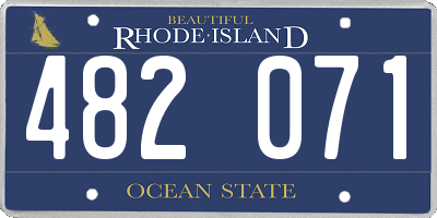 RI license plate 482071