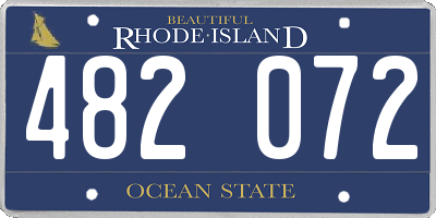 RI license plate 482072