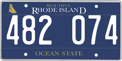 RI license plate 482074