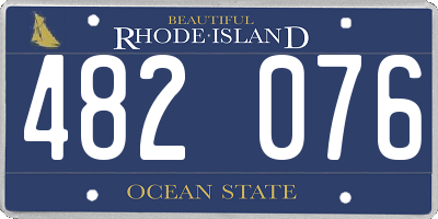 RI license plate 482076