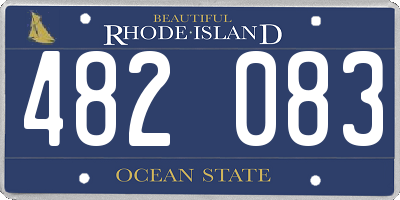 RI license plate 482083