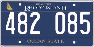 RI license plate 482085