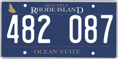RI license plate 482087