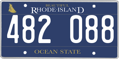 RI license plate 482088
