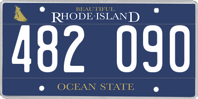 RI license plate 482090