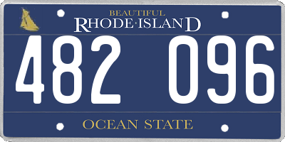 RI license plate 482096