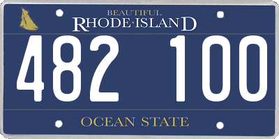 RI license plate 482100